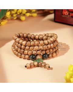 Vòng Trầm Hương 108 hạt Sen Thạch Bích