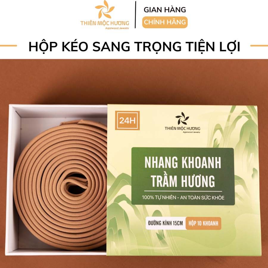 Nhang Vòng Trầm Hương Sạch 72h - Trầm Sạch - 100% Không Hóa Chất